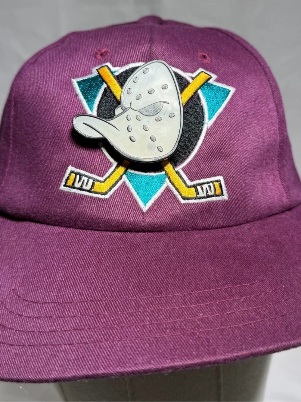 Rare Vintage Anaheim Mighty Ducks NHL 3D Light Up DUCKS SCORE SnapBack Hat NEW